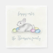 キュートパステルハッピーイースターバニークラシックシンプル スタンダードランチョンナプキン (正面)
