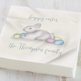 キュートパステルハッピーイースターバニーシンプルクラシック スタンダードカクテルナプキン