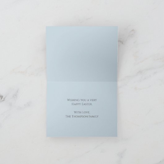 キュートパステルハッピーイースターバニーシンプルクラシック ノートカード (内部)