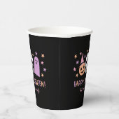 キュートパステルハロウィーンスカル幽霊パンプキンネーム 紙コップ (右)