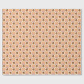 キュートパステルハロウィーンパンプキンこうもりパターン ラッピングペーパー (フラット)