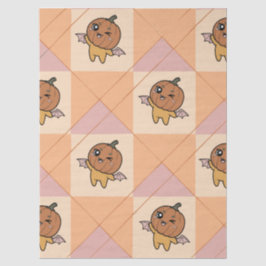 キュートパステルハロウィーンパンプキンこうもりパターン 薄葉紙