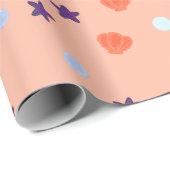 キュートパステルハロウィーン海シーシェル&シースターズ ラッピングペーパー (ロールコーナー)