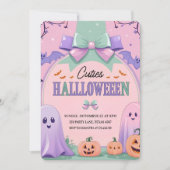 キュートパステルハローウィンパーティ | キッズ幽霊 シーズンカード (正面)