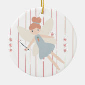 キュートパステルハーベストお洒落フェアリー セラミックオーナメント (正面)