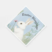 キュートパステルバニーイースター スタンダードランチョンナプキン (角)
