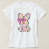 キュートパステルバニーボウ Tシャツ (デザイン正面)