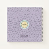 キュートパステルバニーラビットハッピーイースター名前をカスタムする ノートブック (裏面)