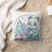 キュートパステルパンダバイザキャンプファイアウィズギフト クッション (ブランケット)
