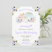 キュートパステルパンプキンス誕生日パーティー 招待状 (スタンド正面)