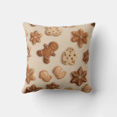 キュートパステルパーソナライズされたジンガーブレッドクッキー クッション (裏面)