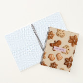 キュートパステルパーソナライズされたジンガーブレッドクッキー ノートブック (内部)