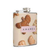 キュートパステルパーソナライズされたジンガーブレッドクッキー フラスク (右)