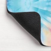 キュートパステルピンクアンドブルー絞り染め マウスパッド (コーナー)