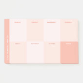 キュートパステルピンクスクールウィークリープランナー ポストイット (正面)
