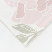 キュートパステルピンクペオニーフローラベビーマイルストーン フリースブランケット (角)