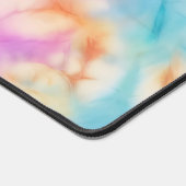 キュートパステルピンク&ブルー絞り染めゲーム デスクマット (コーナー)