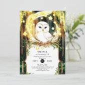 キュートパステルフクロウ誕生日 招待状 (スタンド正面)