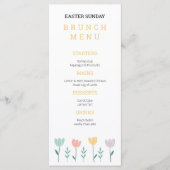 キュートパステルフローラカラフルイースターサンデーブランチ メニュー (正面)