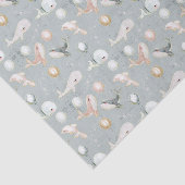 キュートパステルブルーピンクグレーホエールドルフィンバルーン 薄葉紙 (詳細)