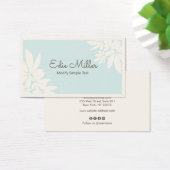 キュートパステルブルーフローラスクリプトフォント (デスク)