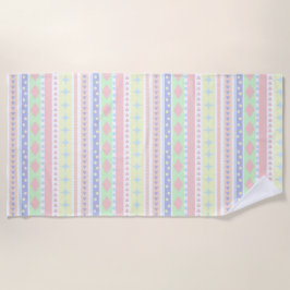 キュートパステルベビープリント ビーチタオル