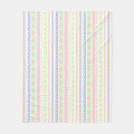 キュートパステルベビープリント フリースブランケット
