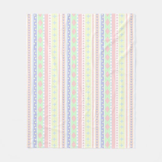 キュートパステルベビープリント フリースブランケット (正面)