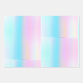 キュートパステルホログラフィックグリッター ラッピングペーパーシート (正面3)