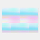 キュートパステルホログラフィックグリッター ラッピングペーパーシート (正面)