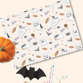 キュートパステルホワイトブー幽霊ハロウィーン 薄葉紙