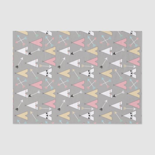 キュートパステルボヘミアンテペ&アローズ 薄葉紙 (正面)