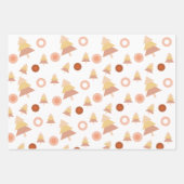 キュートパステルミッド赤面ホリデーツリー ラッピングペーパーシート (正面)