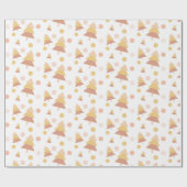 キュートパステルミッド赤面ホリデーツリー ラッピングペーパー (フラット)