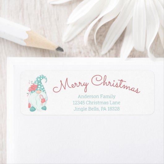 キュートパステルメリークリスマス格言差出人住所L ラベル (インサイチュ)