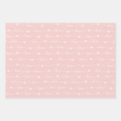 キュートパステルラブハートレインボーラッピング紙 ラッピングペーパーシート (正面)