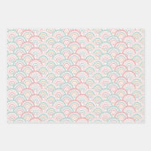 キュートパステルラブハートレインボー – ラッピング紙 ラッピングペーパーシート (正面3)