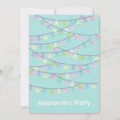 キュートパステルラマパーティの招待状 招待状 (裏面)