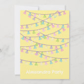 キュートパステルラマパーティの招待状 招待状 (裏面)