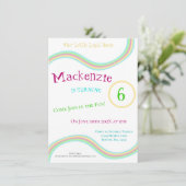 キュートパステルレインボーストライプズ 招待状 (スタンド正面)