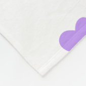 キュートパステルレインボーハートパターン フリースブランケット (角)