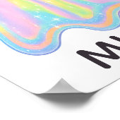 キュートパステルレインボー幽霊 | 美学不気味 ポスター (角)