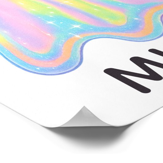 キュートパステルレインボー幽霊 | 美学不気味 ポスター (角)