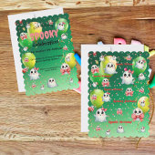 キュートパステル不気味ゴス子供の誕生日招待状 招待状