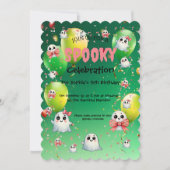 キュートパステル不気味ゴス子供の誕生日招待状 招待状 (正面)