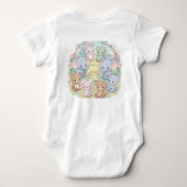 キュートパステル子供部屋アニマルコレクション ベビーボディスーツ (裏面)