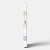 キュートパステル子猫顔ピンクブルーグリーンイエロー Case-Mate iPhoneケース (裏面 / 左)