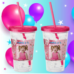 キュートパステル幽霊アクリルタンブラー誕生日ギフト アクリルタンブラー