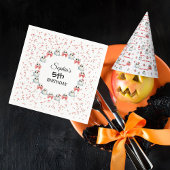 キュートパステル幽霊カスタマイズ文字誕生日 スタンダードカクテルナプキン