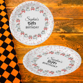 キュートパステル幽霊カスタマイズ文字誕生日 ペーパープレート